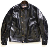AD-09 HORSEHIDE (TEA CORE) ULSTER JACKET - BLACK