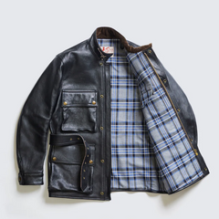 AD-10 SHEEPSKIN BMC JACKET - BLACK(茶芯)