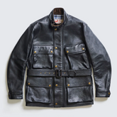 AD-10 SHEEPSKIN BMC JACKET - BLACK(茶芯)