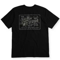 "WR CO" TEE - BLACK