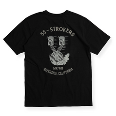"55 STROKERS" TEE - BLACK