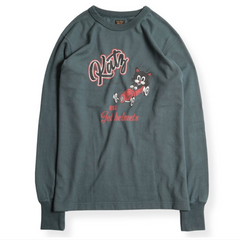 "LEAVE A TRACK" LONG SLEEVES TEE - BLACK