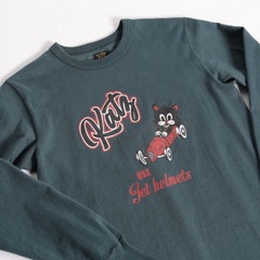 "LEAVE A TRACK" LONG SLEEVES TEE - BLACK