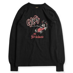 "LEAVE A TRACK" LONG SLEEVES TEE - BLACK
