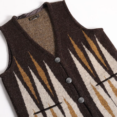 ARGYLE CHIMAYO VEST - BROWN