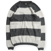 BORDER MOHAIR SWEATER - CHCL/OFF