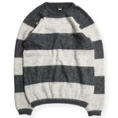 BORDER MOHAIR SWEATER - CHCL/OFF