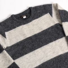 BORDER MOHAIR SWEATER - CHCL/OFF
