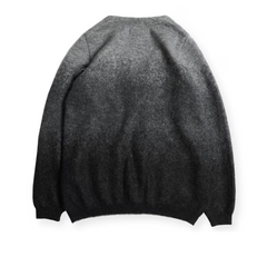 VINTAGE MOHAIR GRADIENT CARDIGAN - BLACK