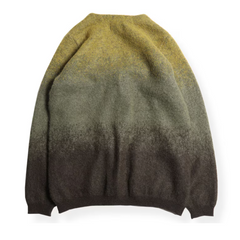 VINTAGE MOHAIR GRADIENT CARDIGAN - GREEN