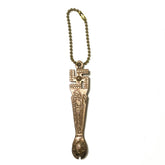 Brass Swastika Spoon Keychain