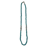 Antique Seed Beads Clear BlueGreen Necklace / 卍 x 福