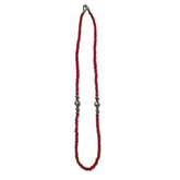 Antique Seed Beads Clear Red Necklace / thunderbird x Crossarrow