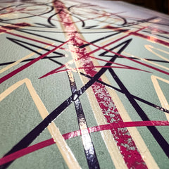 Psycho-Grafix Pinstripe Art Pieces : Pink x white x Purple