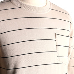 NGT BORDER SWEATER - BEIGE