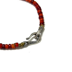 Antique White Hearts Bracelet - Dead Stock 金赤血赤 mix / Swastika