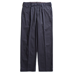 ACV-TR02TW SINGLE PLEATED COTTON TWILL TROUSERS (DARK NAVY)