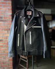 May club x Knuckle 13th limited 2-tone leather jacket