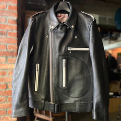 May club x Knuckle 13th limited 2-tone leather jacket