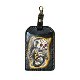 CARD HOLDER - FLYING WHEEL SKULL