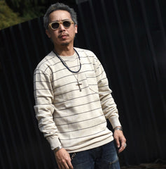 NGT BORDER SWEATER - BEIGE