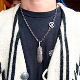 MEDIUM OVAL SILVER NECKLACE CHAIN WHEEL SET