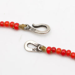 Antique White Heart Beads Necklace