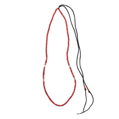 Antique White Hearts Necklace Dead Stock 金赤血赤 Mix / 卍福 鹿皮繩