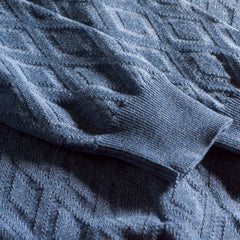 NGT MESH JACQUARD SWEATER - DENIM