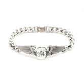 ACV-BRC01S-PNT ACVM WING SILVER BRACELET