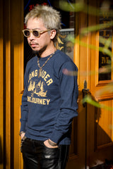 "LONG JOURNEY" LONG SLEEVES TEE - NAVY