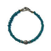 Antique Seed Beads Clear BlueGreen Bracelet / 卍