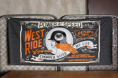WEST RIDE HAND PRINT BANNER
