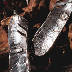 May club -【Chooke】SPECIAL PEACE FEATHER BACK EAGLE AND SKULL - RIGHT