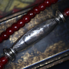 FRENCH ANTIQUE WHITE HEARTS PEACE BEADS SET - May club