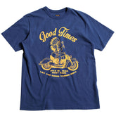 May club -【WESTRIDE】"GOOD TIMES" TEE - FADE NAVY