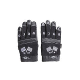 May club -【WESTRIDE】TEXTILE GLOVE - CROSS FLAGS(BLACK)
