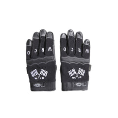 May club -【WESTRIDE】TEXTILE GLOVE - CROSS FLAGS(BLACK)