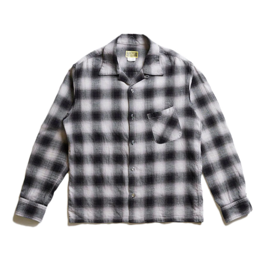 ACV-SH02CLROM OMBRE CHECK SLANT POCKET OPEN COLLAR SHIRT - May club