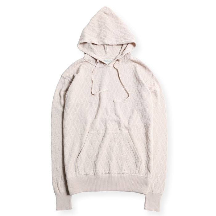 NGT MESH JACQUARD HOODIE - BEIGE - May club