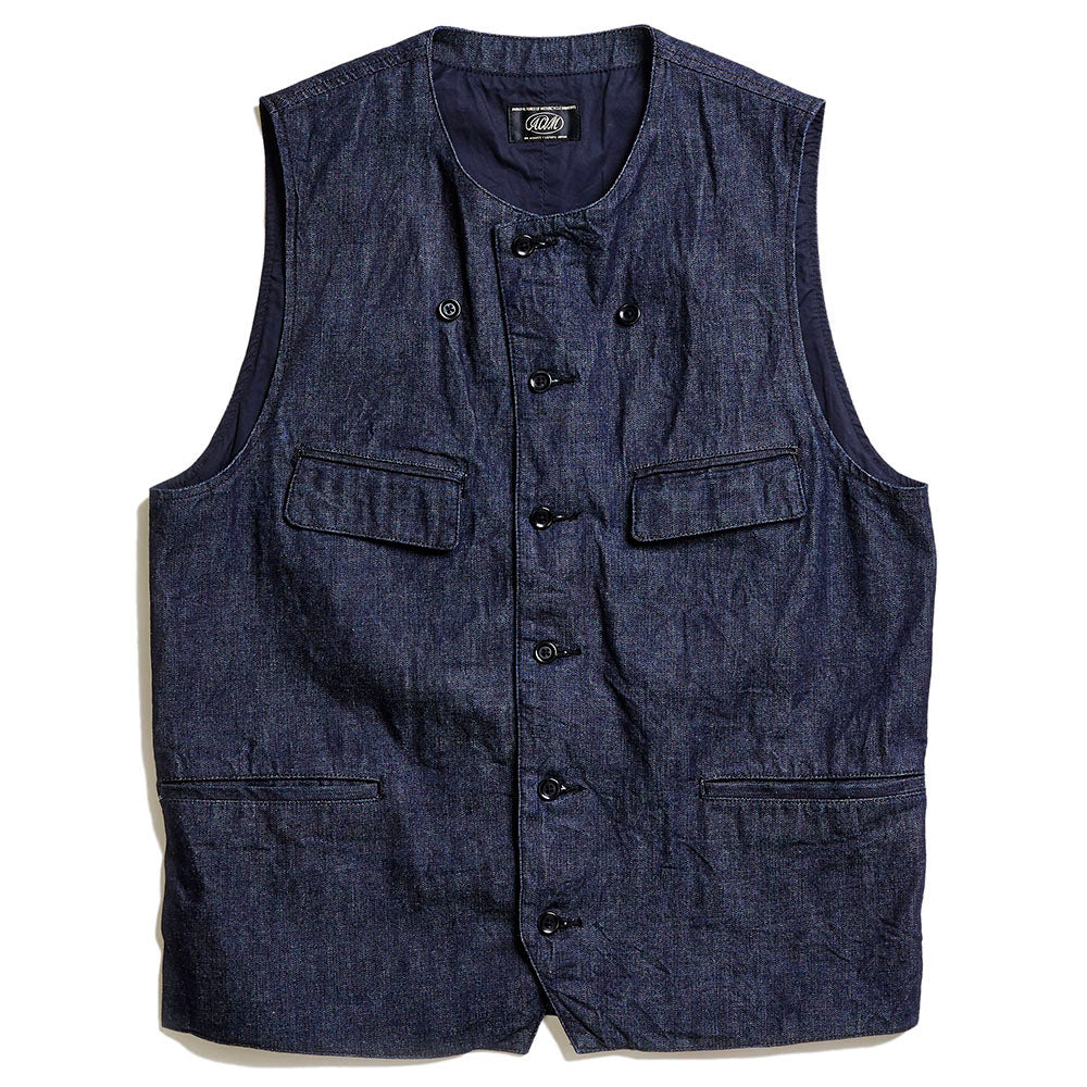 ACV-WCT01FC 4POCKETS DENIM WAISTCOAT by FULLCOUNT - May club