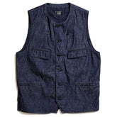 ACV-WCT01FC 4POCKETS DENIM WAISTCOAT by FULLCOUNT - May club