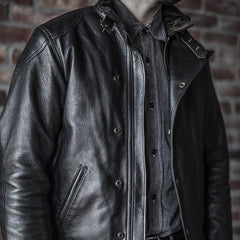 May club -【Addict Clothes】AD-09B SHEEPSKIN ULSTER JACKET - BLACK