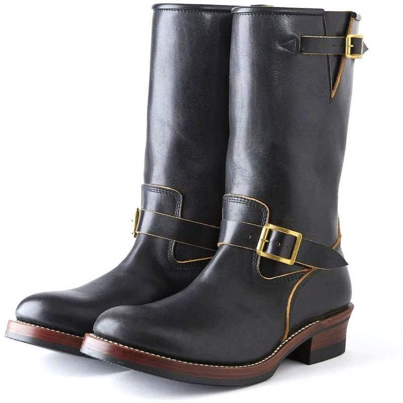 May club -【Addict Clothes】AB-01 STEERHIDE ENGINEER BOOTS - BLACK