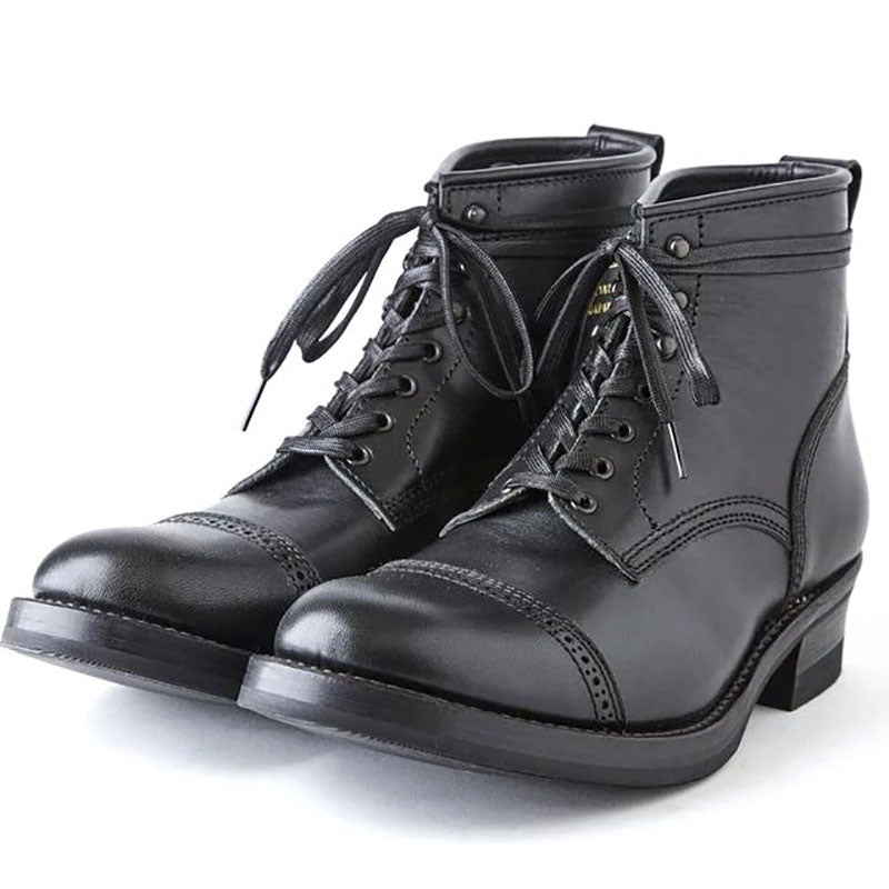 AB-02CH HORSEHIDE CAP TOE LACE-UP BOOTS - May club