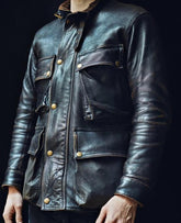 May club -【Addict Clothes】AD-10 SHEEPSKIN BMC JACKET - BLACK(茶芯)