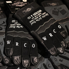 May club -【WESTRIDE】TEXTILE GLOVE - SURVIVE ON THE ROAD(BLACK)