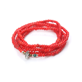 White Heart Beads 5strings Necklace & Bracelet - May club