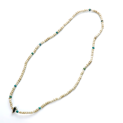 Antique Beads Necklace & Bracelet White/Turquoise - May club