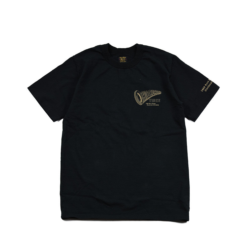 May club -【WESTRIDE】"OHIO RUMBLING TIRES" TEE - BLACK